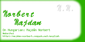 norbert majdan business card